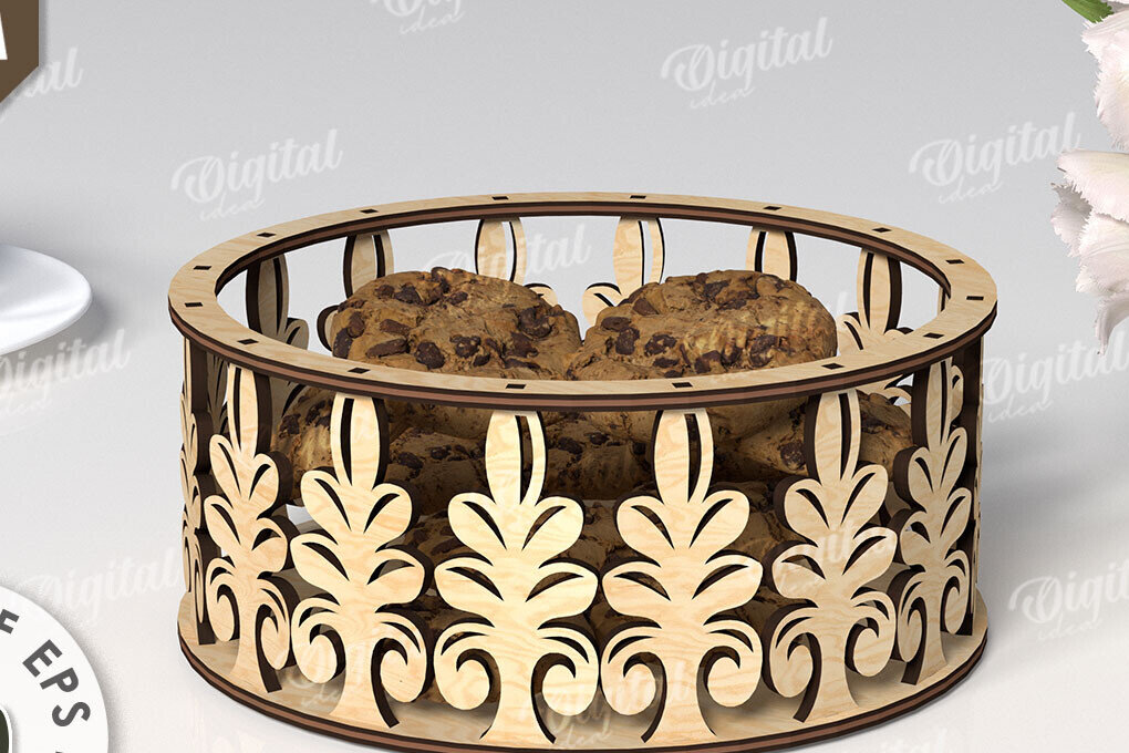 Intra απο ξύλο plywood 3mm-4mm πάχος – Ξύλινο Στρογγυλό Διακοσμητικό Κουτί Δίασταση  20x20 cm INTRAFABR-111420773