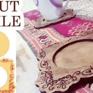 Intra απο ξύλο plywood 3mm-4mm πάχος – Ξύλινο πιατάκι για φλιτζάνι καφέ,, Dxf Δίασταση  20x20 cm INTRAFABR-108164397