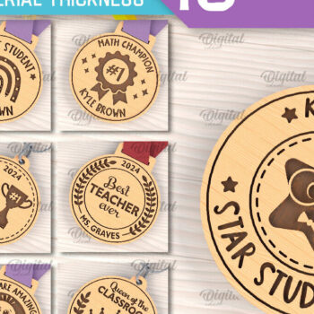 Intra απο ξύλο plywood 3mm-4mm πάχος – Ξύλινα Σχολικά Μετάλλια Δέσμη κοπής με λέιζερ Δίασταση  20x20 cm INTRAFABR-96223755 - Image 1