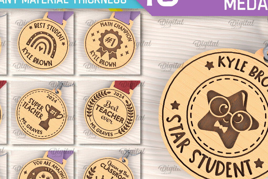 Intra απο ξύλο plywood 3mm-4mm πάχος – Ξύλινα Σχολικά Μετάλλια Δέσμη κοπής με λέιζερ Δίασταση  20x20 cm INTRAFABR-96223755