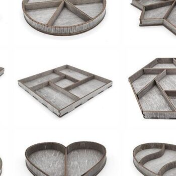 Intra απο ξύλο plywood 3mm-4mm πάχος – Ξύλινος δίσκος σερβιρίσματος Δίασταση  20x20 cm INTRAFABR-35441182 - Image 1