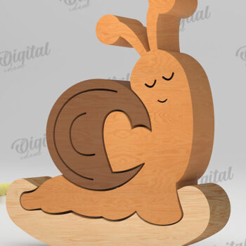 Intra απο ξύλο plywood 3mm-4mm πάχος – Ξύλινο σαλιγκάρι παζλ Δίασταση  20x20 cm INTRAFABR-108580677 - Image 1