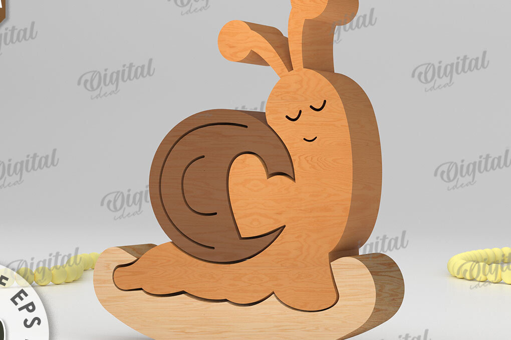 Intra απο ξύλο plywood 3mm-4mm πάχος – Ξύλινο σαλιγκάρι παζλ Δίασταση  20x20 cm INTRAFABR-108580677