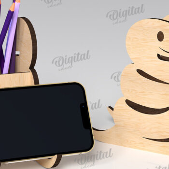 Intra απο ξύλο plywood 3mm-4mm πάχος – Ξύλινη θήκη για στυλό φιδιού κοπής με λέιζερ Δίασταση  20x20 cm INTRAFABR-112436011 - Image 1