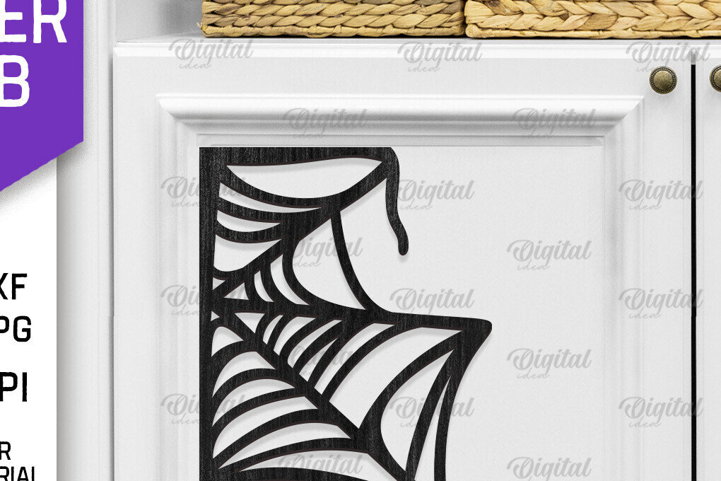 Intra απο ξύλο plywood 3mm-4mm πάχος – Ξύλινος ιστός αράχνης Διακόσμηση με λέιζερ Δίασταση  20x20 cm INTRAFABR-104624933