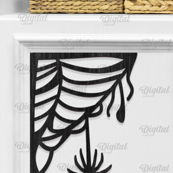 Intra απο ξύλο plywood 3mm-4mm πάχος – Ξύλινος ιστός αράχνης Διακόσμηση με λέιζερ Δίασταση  20x20 cm INTRAFABR-104625018 - Image 1