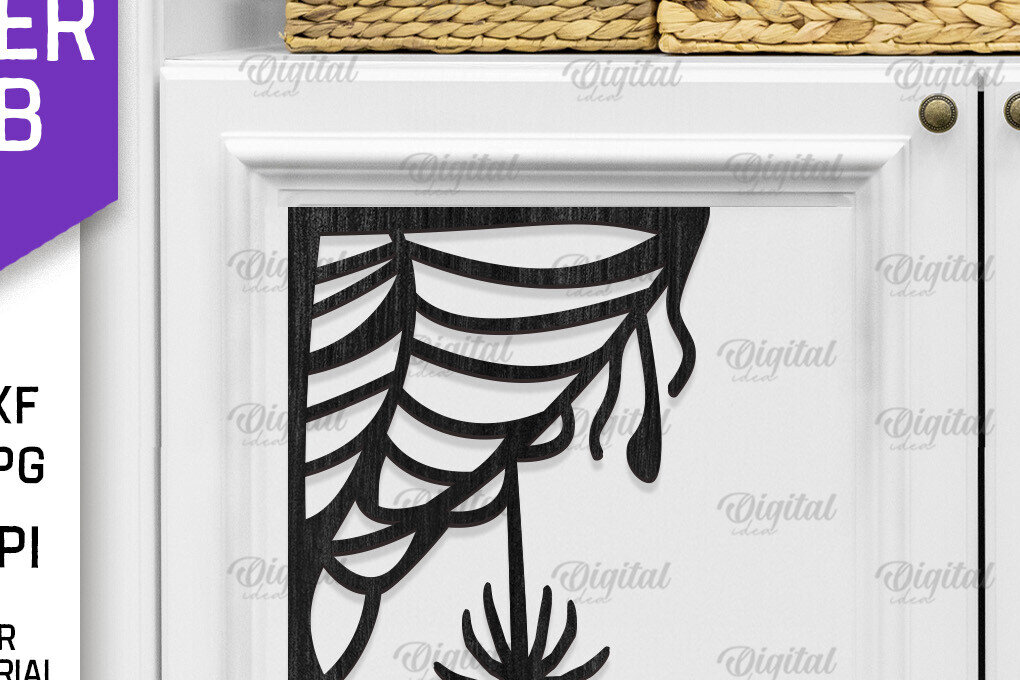 Intra απο ξύλο plywood 3mm-4mm πάχος – Ξύλινος ιστός αράχνης Διακόσμηση με λέιζερ Δίασταση  20x20 cm INTRAFABR-104625018