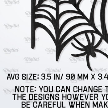 Intra απο ξύλο plywood 3mm-4mm πάχος – Ξύλινος ιστός αράχνης Διακόσμηση με λέιζερ Δίασταση  20x20 cm INTRAFABR-104624421 - Image 2