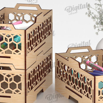 Intra απο ξύλο plywood 3mm-4mm πάχος – Ξύλινο στοιβαζόμενο διακοσμητικό κουτί LaserCut Δίασταση  20x20 cm INTRAFABR-109737965 - Image 1