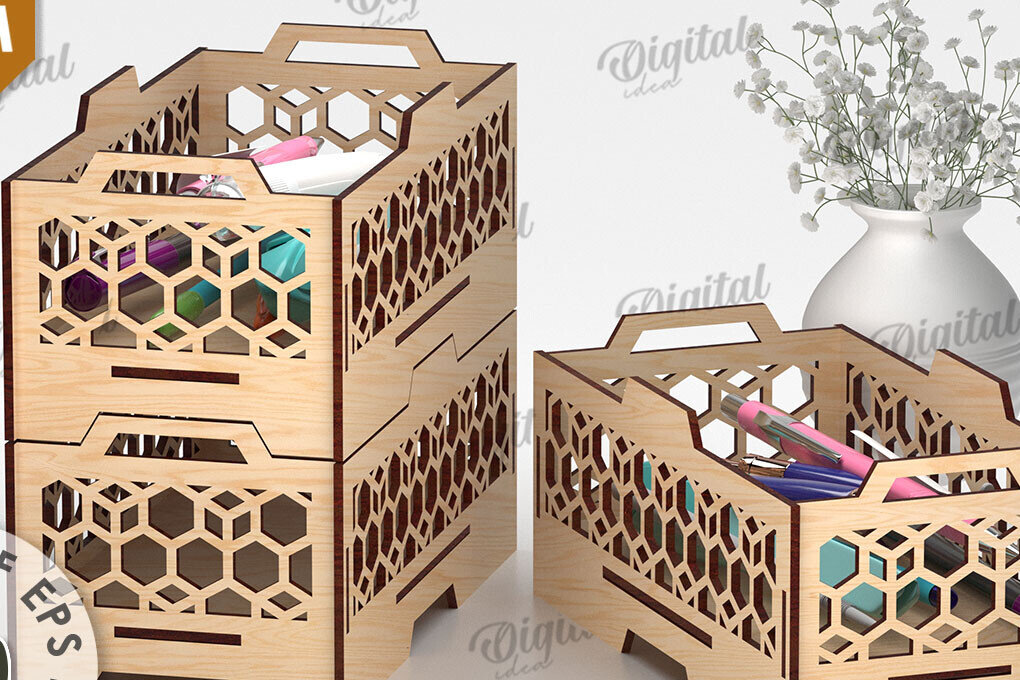 Intra απο ξύλο plywood 3mm-4mm πάχος – Ξύλινο στοιβαζόμενο διακοσμητικό κουτί LaserCut Δίασταση  20x20 cm INTRAFABR-109737965