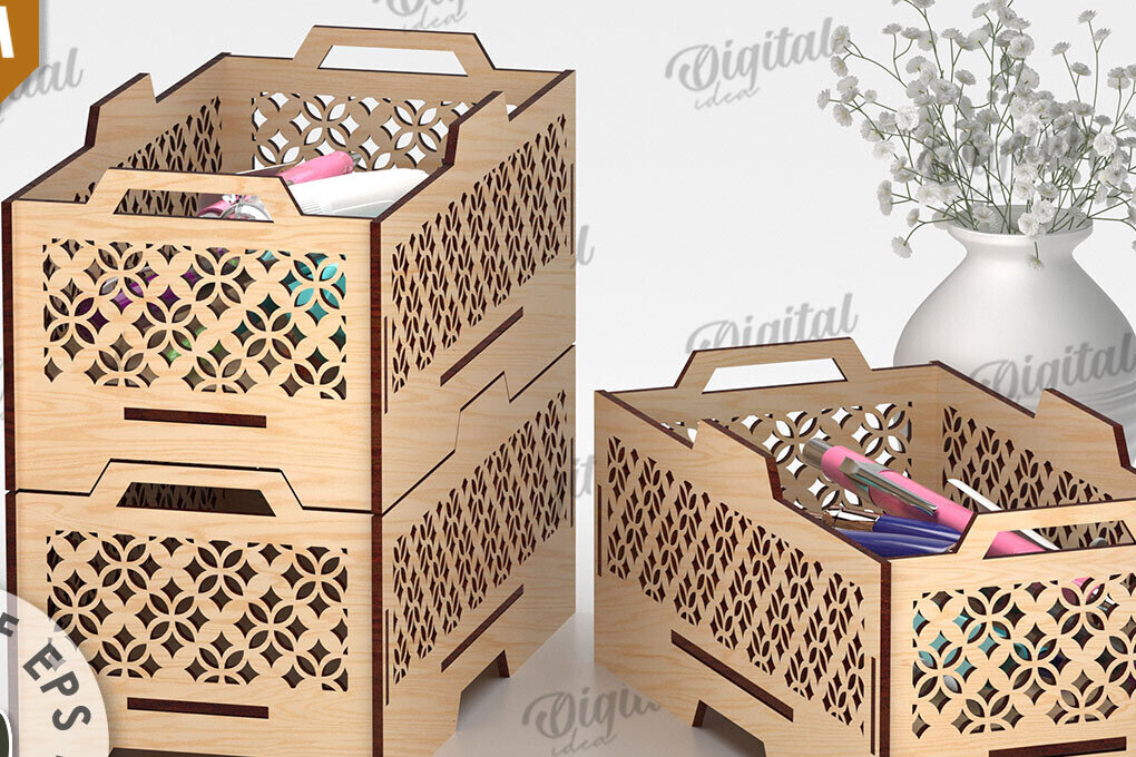 Intra απο ξύλο plywood 3mm-4mm πάχος – Ξύλινο στοιβαζόμενο διακοσμητικό κουτί LaserCut Δίασταση  20x20 cm INTRAFABR-109738101