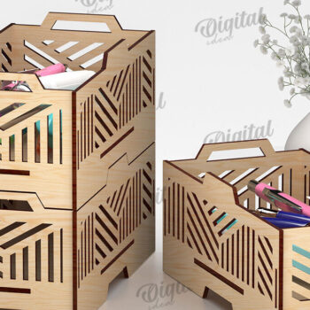 Intra απο ξύλο plywood 3mm-4mm πάχος – Ξύλινο στοιβαζόμενο διακοσμητικό κουτί LaserCut Δίασταση  20x20 cm INTRAFABR-109738174 - Image 1