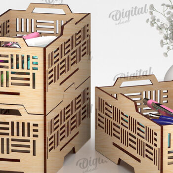 Intra απο ξύλο plywood 3mm-4mm πάχος – Ξύλινο στοιβαζόμενο διακοσμητικό κουτί LaserCut Δίασταση  20x20 cm INTRAFABR-109738225 - Image 1