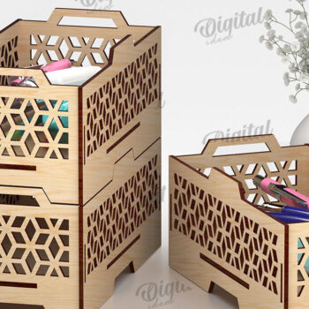 Intra απο ξύλο plywood 3mm-4mm πάχος – Ξύλινο στοιβαζόμενο διακοσμητικό κουτί LaserCut Δίασταση  20x20 cm INTRAFABR-109738324 - Image 1