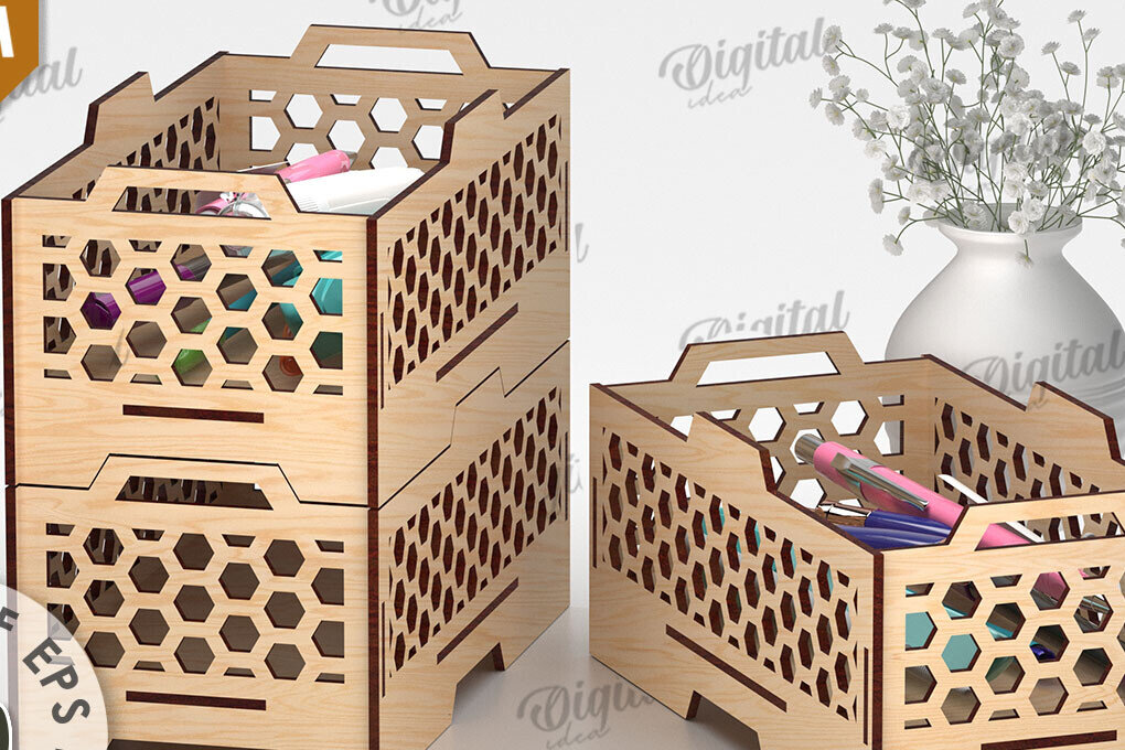 Intra απο ξύλο plywood 3mm-4mm πάχος – Ξύλινο στοιβαζόμενο διακοσμητικό κουτί LaserCut Δίασταση  20x20 cm INTRAFABR-109737514