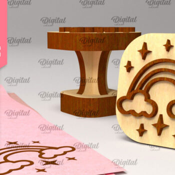 Intra απο ξύλο plywood 3mm-4mm πάχος – Ξύλινη σφραγίδα για κορίτσια Δίασταση  20x20 cm INTRAFABR-97797844 - Image 1