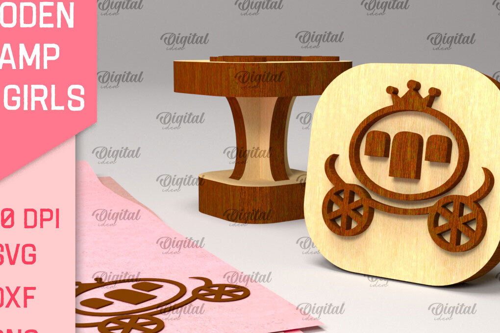 Intra απο ξύλο plywood 3mm-4mm πάχος – Ξύλινη σφραγίδα για κορίτσια Δίασταση  20x20 cm INTRAFABR-97798709