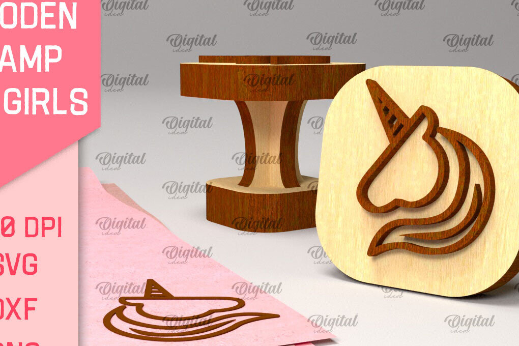 Intra απο ξύλο plywood 3mm-4mm πάχος – Ξύλινη σφραγίδα για κορίτσια Δίασταση  20x20 cm INTRAFABR-97798731