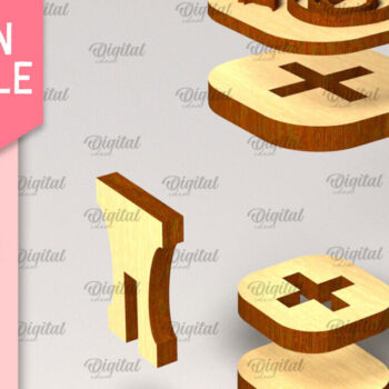 Intra απο ξύλο plywood 3mm-4mm πάχος – Ξύλινα γραμματόσημα για κορίτσια Δέσμη κοπής με λέιζερ Δίασταση  20x20 cm INTRAFABR-97800474 - Image 3