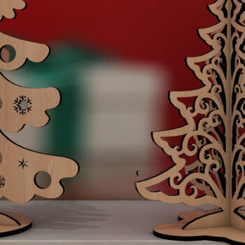 Intra απο ξύλο plywood 3mm-4mm πάχος – Ξύλινο όρθιο ντεκόρ Χριστουγεννιάτικου Δέντρου Δίασταση  20x20 cm INTRAFABR-50100814 - Image 3