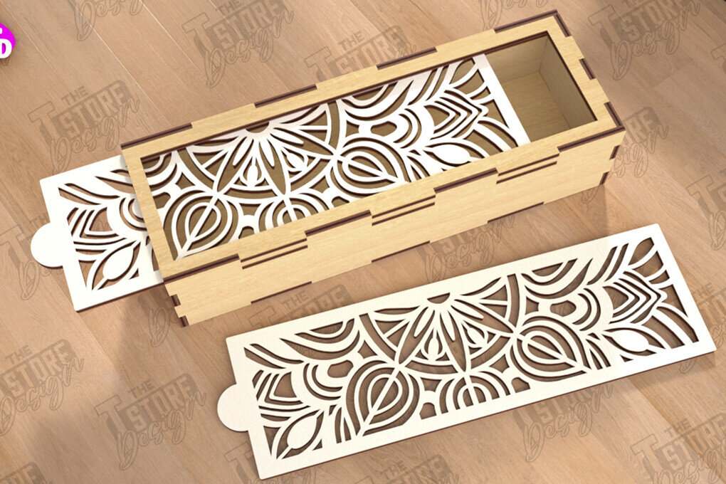 Intra απο ξύλο plywood 3mm-4mm πάχος – Ξύλινο κουτί αποθήκευσης | Κουτί δώρου | Αρχείο CNC Δίασταση  20x20 cm INTRAFABR-112526766