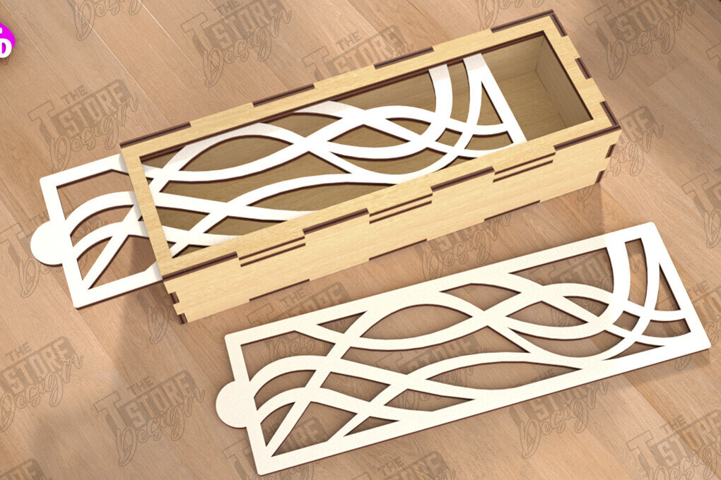 Intra απο ξύλο plywood 3mm-4mm πάχος – Ξύλινο κουτί αποθήκευσης | Κουτί δώρου | Αρχείο CNC Δίασταση  20x20 cm INTRAFABR-112526728