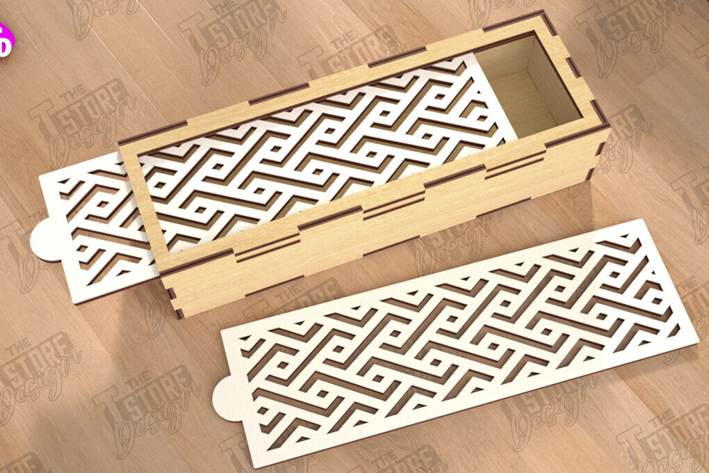 Intra απο ξύλο plywood 3mm-4mm πάχος – Ξύλινο κουτί αποθήκευσης | Κουτί δώρου | Αρχείο CNC Δίασταση  20x20 cm INTRAFABR-112526752