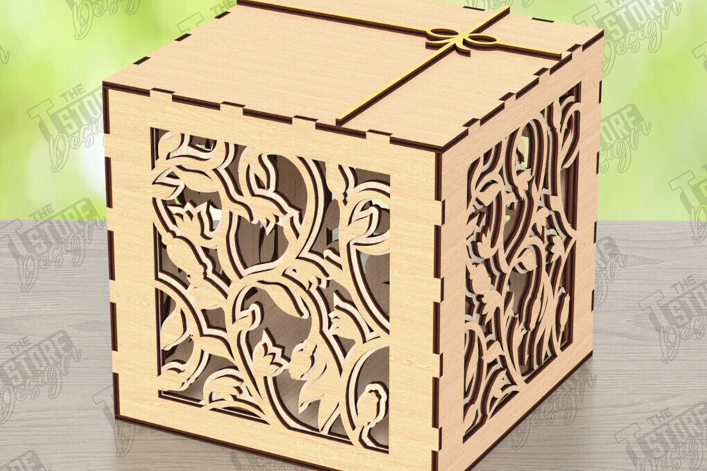 Intra απο ξύλο plywood 3mm-4mm πάχος – Ξύλινο κουτί αποθήκευσης | Κουτί δώρου Δίασταση  20x20 cm INTRAFABR-122679953