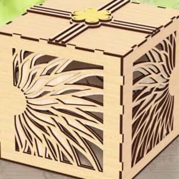 Intra απο ξύλο plywood 3mm-4mm πάχος – Ξύλινα κουτιά αποθήκευσης Δέσμη κοπής με λέιζερ Δίασταση  20x20 cm INTRAFABR-122682233 - Image 5