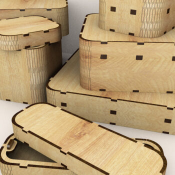 Intra απο ξύλο plywood 3mm-4mm πάχος – Ξύλινα Κουτιά αποθήκευσης Σετ 7 μεγεθών Δίασταση  20x20 cm INTRAFABR-115516812 - Image 1