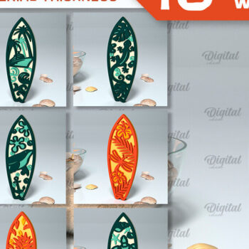 Intra απο ξύλο plywood 3mm-4mm πάχος – Πακέτο κοπής με λέιζερ ξύλινες σανίδες του σερφ Δίασταση  20x20 cm INTRAFABR-97654203 - Image 1