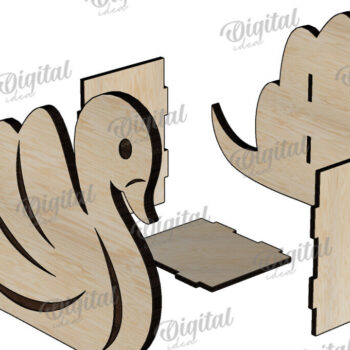 Intra απο ξύλο plywood 3mm-4mm πάχος – Ξύλινη θήκη για στυλό κύκνου Δίασταση  20x20 cm INTRAFABR-112436131 - Image 2