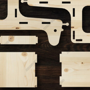 Intra απο ξύλο plywood 3mm-4mm πάχος – Ξύλινο σετ μινιατούρα τραπεζιού και καρέκλας Δίασταση  20x20 cm INTRAFABR-92961627 - Image 3