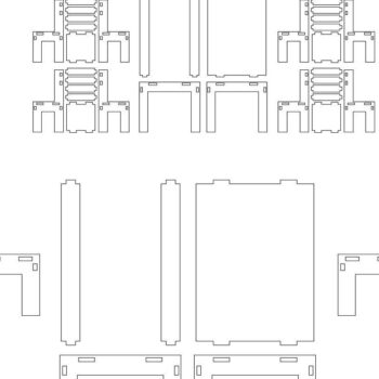 Intra απο ξύλο plywood 3mm-4mm πάχος – Ξύλινο σετ τραπεζιού και καρέκλας DXF CDR Δίασταση  20x20 cm INTRAFABR-38590854 - Image 3