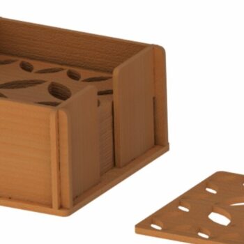 Intra απο ξύλο plywood 3mm-4mm πάχος – Ξύλινο σουβέρ για τσάι και καφέ με βάση Δίασταση  20x20 cm INTRAFABR-51296500 - Image 1