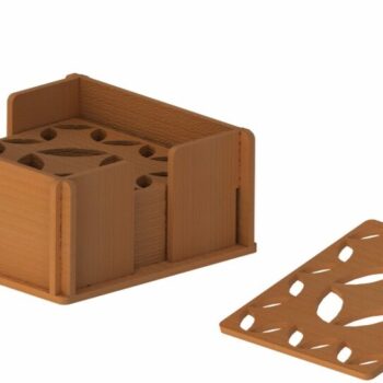 Intra απο ξύλο plywood 3mm-4mm πάχος – Ξύλινο σουβέρ για τσάι και καφέ με βάση Δίασταση  20x20 cm INTRAFABR-51296500 - Image 4