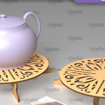 Intra απο ξύλο plywood 3mm-4mm πάχος – Ξύλινες βάσεις για τσαγιέρα LaserCut Bundle Δίασταση  20x20 cm INTRAFABR-102466524 - Image 12