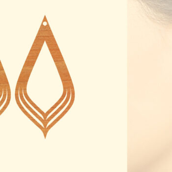 Intra απο ξύλο plywood 3mm-4mm πάχος – Ξύλινα σκουλαρίκια δάκρυ Δίασταση  5x5 cm INTRAFABR-87044352 - Image 1