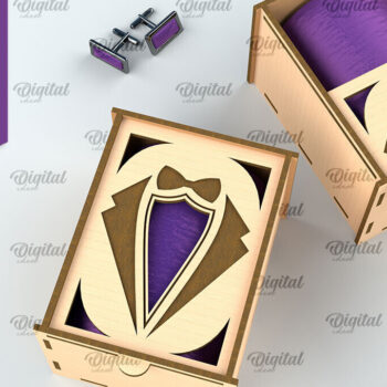 Intra απο ξύλο plywood 3mm-4mm πάχος – Ξύλινη Θήκη Γραβάτα. Κόψιμο με Laser Box Δίασταση  20x20 cm INTRAFABR-96807478 - Image 1