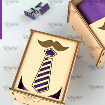 Intra απο ξύλο plywood 3mm-4mm πάχος – Ξύλινη Θήκη Γραβάτα. Κόψιμο με Laser Box Δίασταση  20x20 cm INTRAFABR-96807499 - Image 1