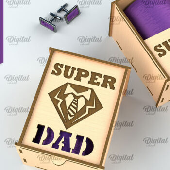 Intra απο ξύλο plywood 3mm-4mm πάχος – Ξύλινη Θήκη Γραβάτα. Κόψιμο με Laser Box Δίασταση  20x20 cm INTRAFABR-96807521 - Image 1