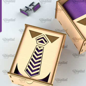 Intra απο ξύλο plywood 3mm-4mm πάχος – Ξύλινη Θήκη Γραβάτα. Κόψιμο με Laser Box Δίασταση  20x20 cm INTRAFABR-96807570 - Image 1