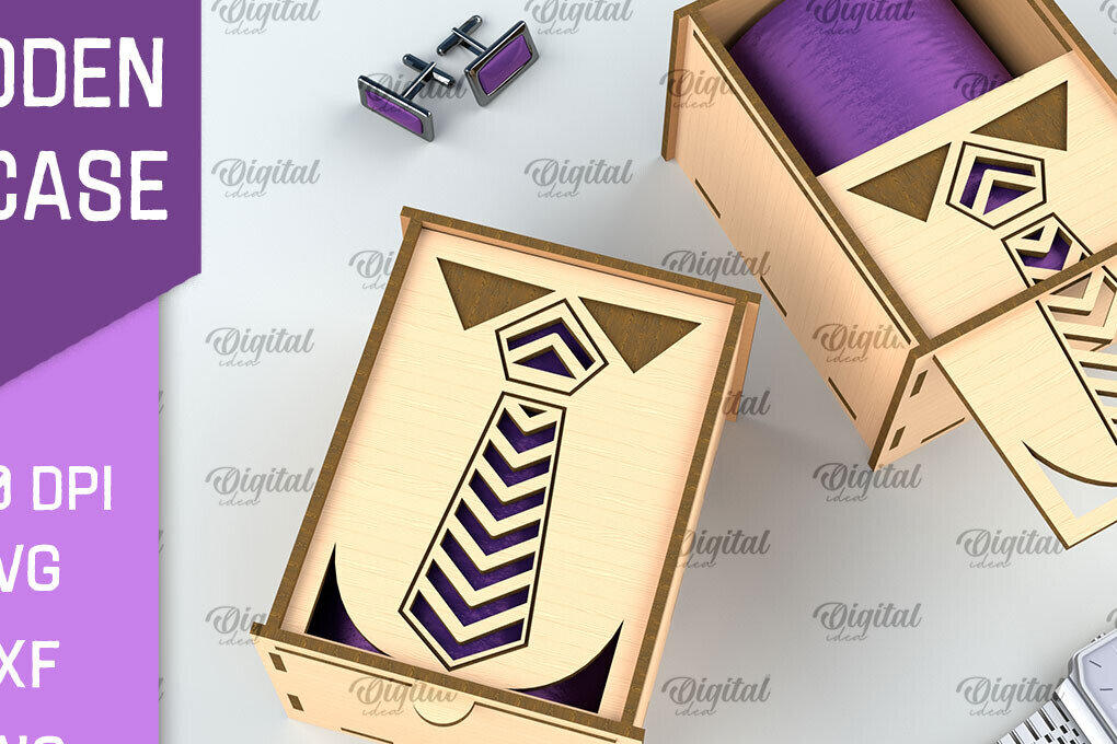 Intra απο ξύλο plywood 3mm-4mm πάχος – Ξύλινη Θήκη Γραβάτα. Κόψιμο με Laser Box Δίασταση  20x20 cm INTRAFABR-96807570