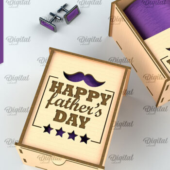 Intra απο ξύλο plywood 3mm-4mm πάχος – Ξύλινη Θήκη Γραβάτα. Κόψιμο με Laser Box Δίασταση  20x20 cm INTRAFABR-96807606 - Image 1