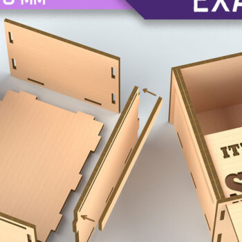 Intra απο ξύλο plywood 3mm-4mm πάχος – Ξύλινη Θήκη Γραβάτα. Κόψιμο με Laser Box Δίασταση  20x20 cm INTRAFABR-96807606 - Image 3