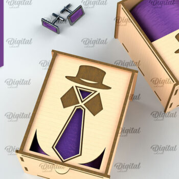 Intra απο ξύλο plywood 3mm-4mm πάχος – Ξύλινη Θήκη Γραβάτα. Κόψιμο με Laser Box Δίασταση  20x20 cm INTRAFABR-96807650 - Image 1