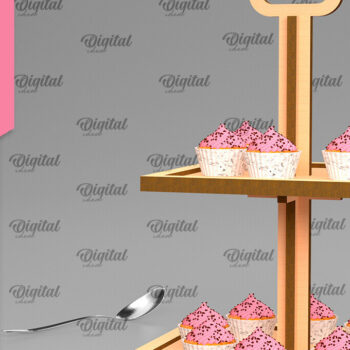 Intra απο ξύλο plywood 3mm-4mm πάχος –  κοπής με λέιζερ Ξύλινος Δίσκος Επίπεδης Δίασταση  20x20 cm INTRAFABR-100476802 - Image 1