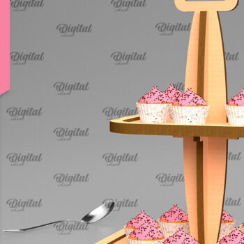 Intra απο ξύλο plywood 3mm-4mm πάχος –  κοπής με λέιζερ Ξύλινος Δίσκος Επίπεδης Δίασταση  20x20 cm INTRAFABR-100477044 - Image 1