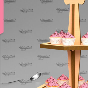 Intra απο ξύλο plywood 3mm-4mm πάχος –  κοπής με λέιζερ Ξύλινος Δίσκος Επίπεδης Δίασταση  20x20 cm INTRAFABR-100477167 - Image 1