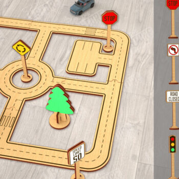 Intra απο ξύλο plywood 3mm-4mm πάχος – Ξύλινο Πακέτο πίστας αυτοκινήτου | Μοντέλο δρόμου Δίασταση  20x20 cm INTRAFABR-115494718 - Image 3